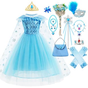 Factory Supply Summer Elsa and Anna Sleeveless Stylish Tulle Puffy Dress with Sequins, Mid-Length Dress for Daily Wear and Photo Shoots