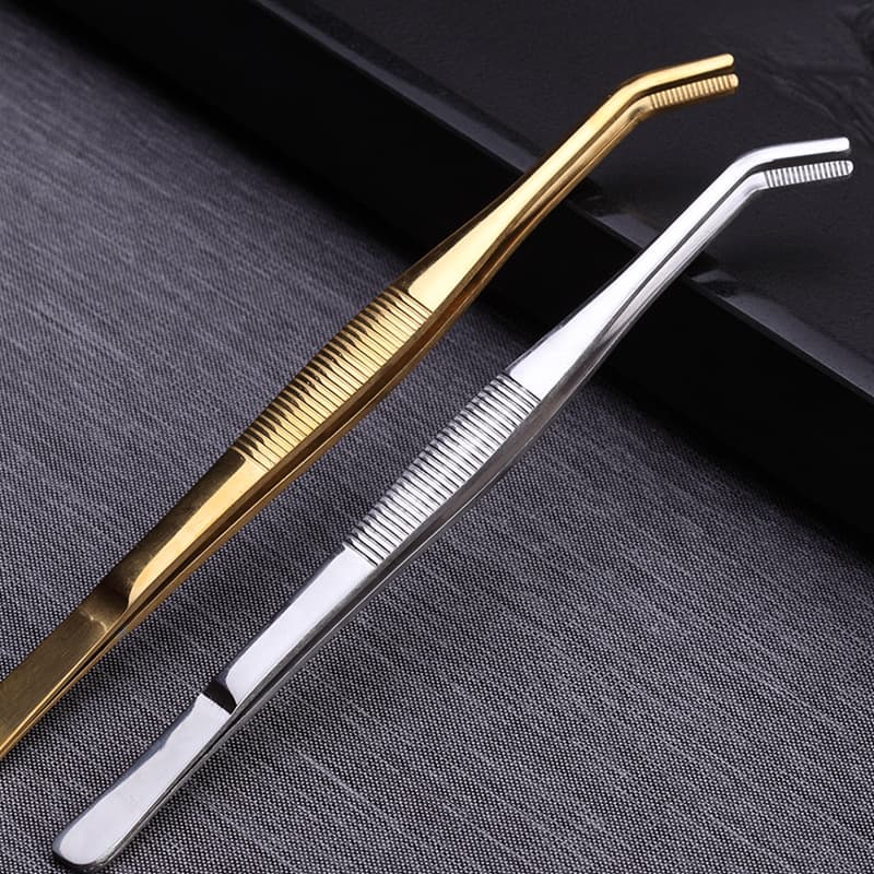 Thickened stainless steel 304 tea tongs, Kung Fu tea set, tea ceremony accessories, teacup tongs, metal cup washing tea tongs, tweezers