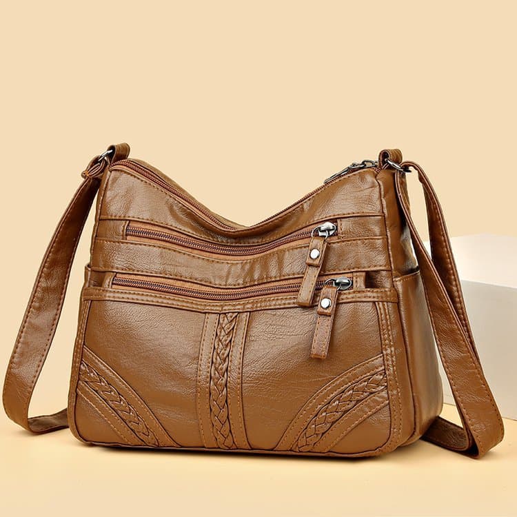 New Single Shoulder Crossbody Bag PU Leather Casual Mom Bag Trendy Practical Lightweight Commuter Bag Wholesale Drop Shipping