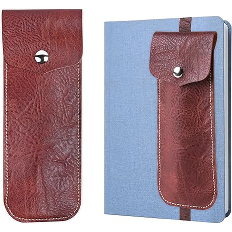 2025 Hot-Selling PU Leather Solid Color Pencil Case, Cute Large-Capacity Elastic Stationery Pouch, Student Pencil Storage Bag