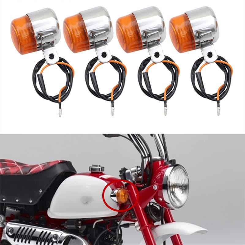 Motorcycle Parts Harley Cruiser Chopper Custom Retro Mini Turn Signal Light CG125 Suzuki Turn Signal