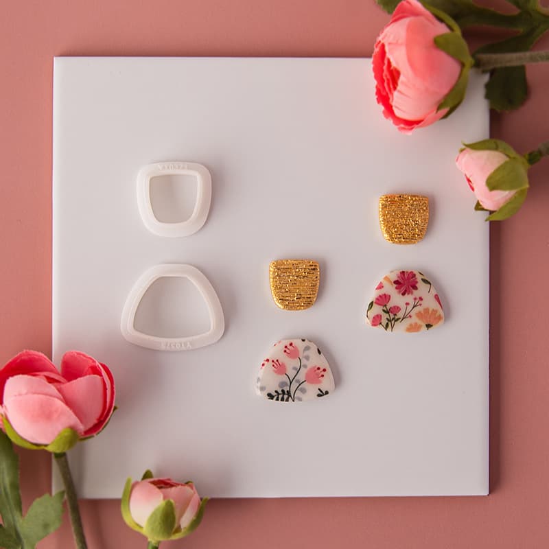 Unique Geometric Polymer Clay Earring Mold, Earring Pendant Shapes, DIY Gift Handcraft Tool for Beginners