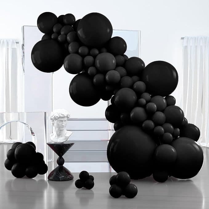 Cross-border Balloon Set Black Matte Balloon Arch 36/18/12/10/5 Inch Wedding Celebration Balloons