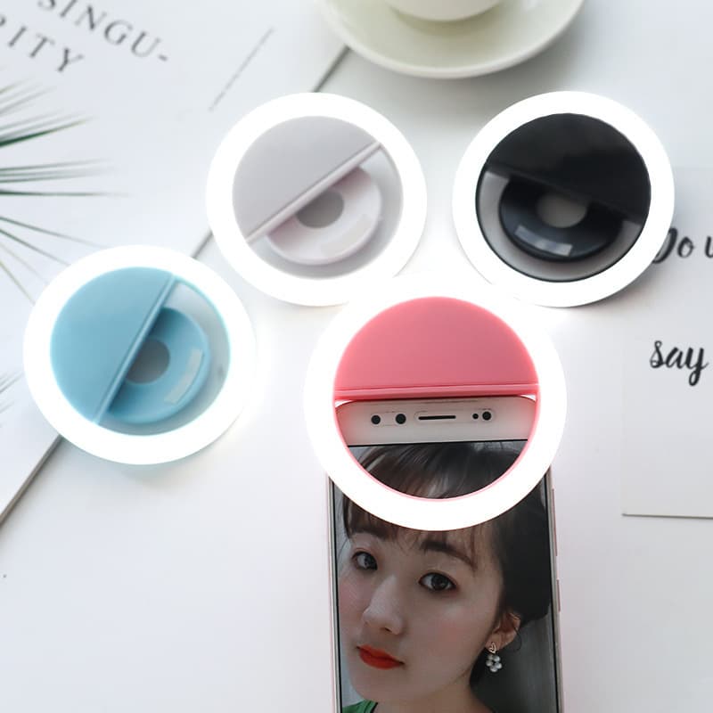 RK12 Circular Phone Selfie Fill Light with Charging, LED Beauty Selfie Light