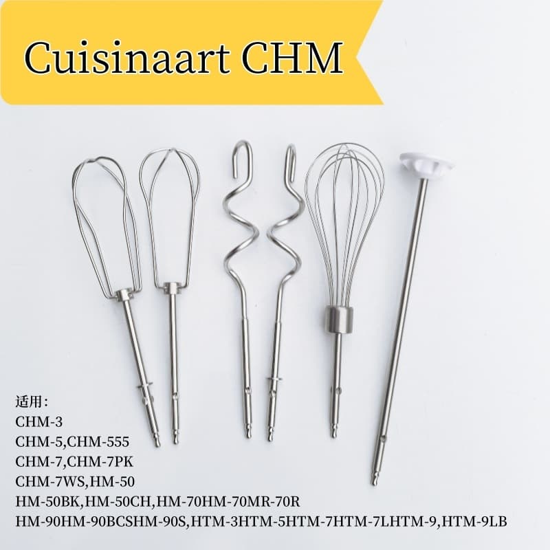 Cuisinaart CHM Electric Egg Beater Beater Head 304 Stainless Steel Dough Mixing Rod Cream Egg White Mixing Stick