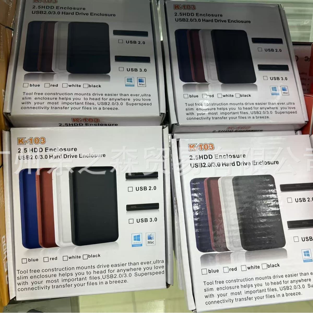 Factory Direct USB 3.0 High-Speed External Hard Drive Enclosure 3.0 HDD Enclosure 2.5-Inch Laptop Large Stock Available