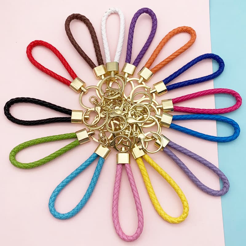 Creative alloy head braided rope keychain pure alloy round dragon buckle pendant accessories car keychain manufacturer wholesale