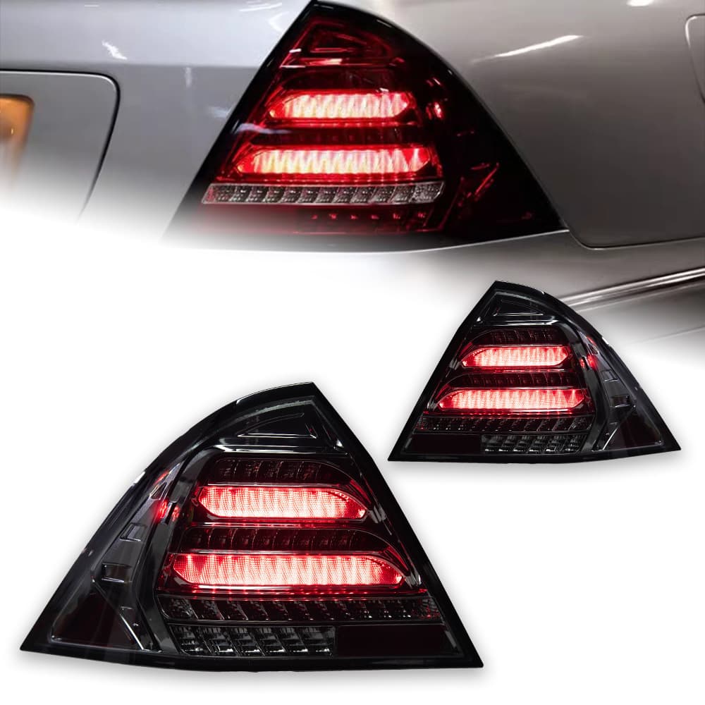 Tail Light Assembly for 00-06 Mercedes-Benz C-Class W203 Modified LED Running Light Brake Flowing Turn Signal