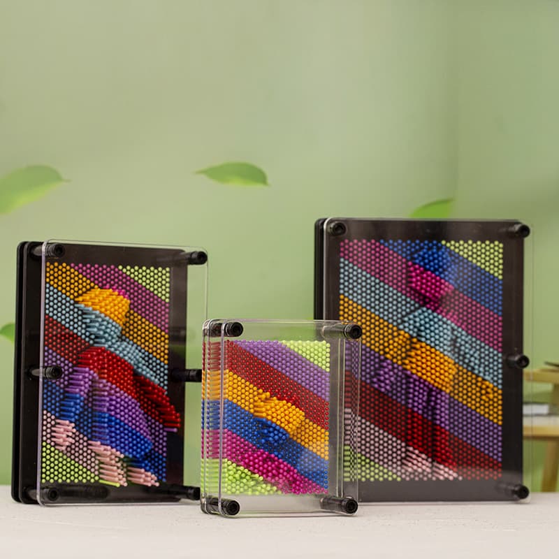 Colorful square 3D hand model three-dimensional changeable needle painting clone handprint office desk decoration ornaments children's toys