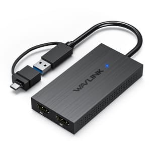 USB 3.0 to Dual HDMI 4K + 4K Graphics Card Dual HDMI Extended Display for Phone, Computer, Tablet