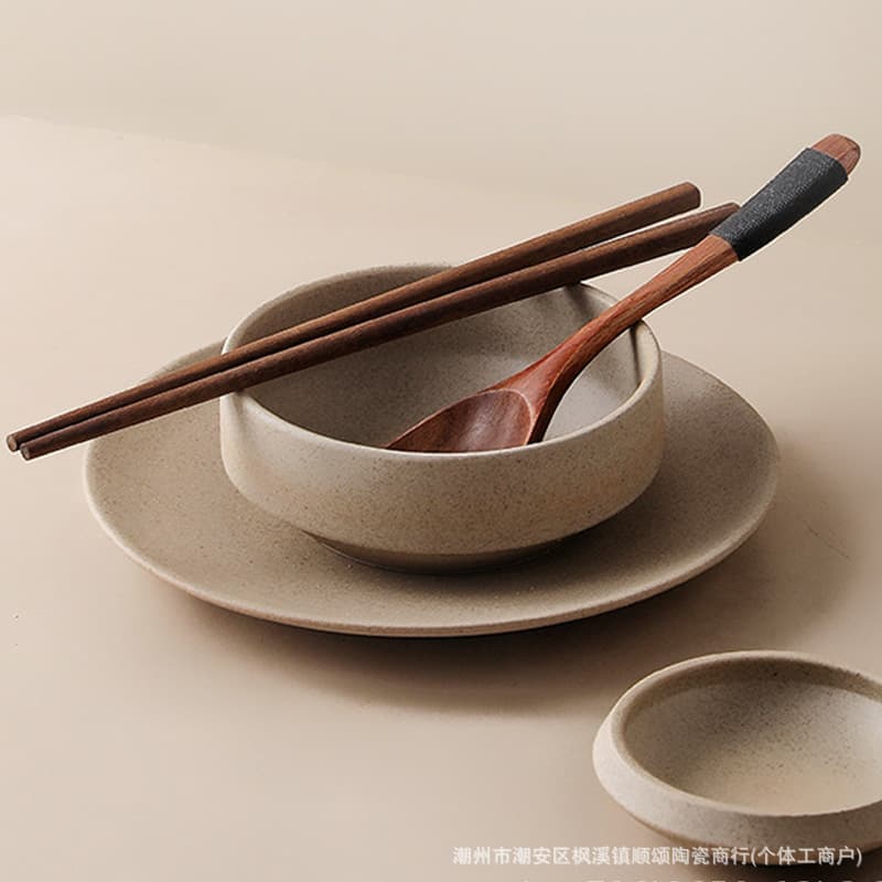 Ceramic Dinnerware Set, Deep Plate, Western Steak Plate, Commercial Plate Bowl Dish for Hotels, Restaurants, and Homestays