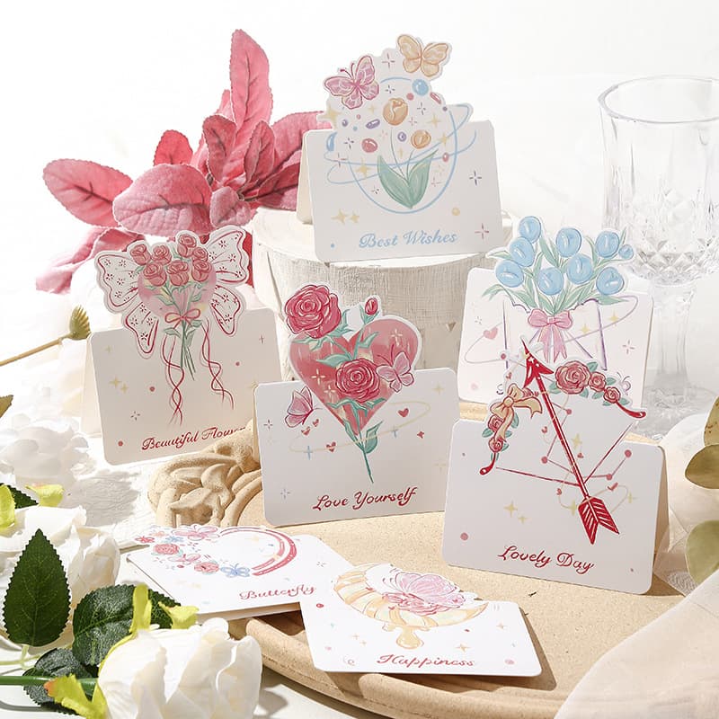 Ins-Style Floral Bouquet Cards for Women's Day, Mother's Day, and Valentine's Gifts
