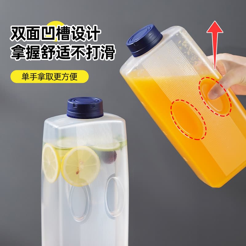 SP Sauce Cold Water Jug, Heat-Resistant Large Capacity Juice Tea Pitcher, Cold Water Cup, Refrigerator Storage Jug 2L
