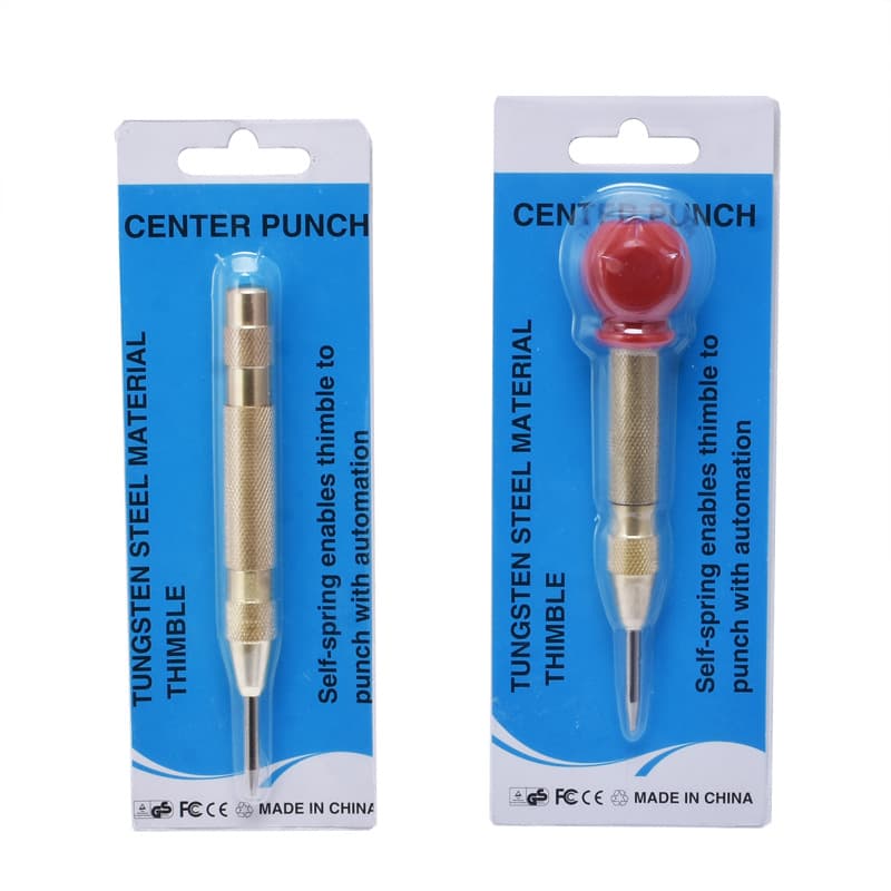 Automatic Center Punch Spring-Loaded Locator Cross-Border High Hardness Punch 130mm Window Breaker Escape Tool