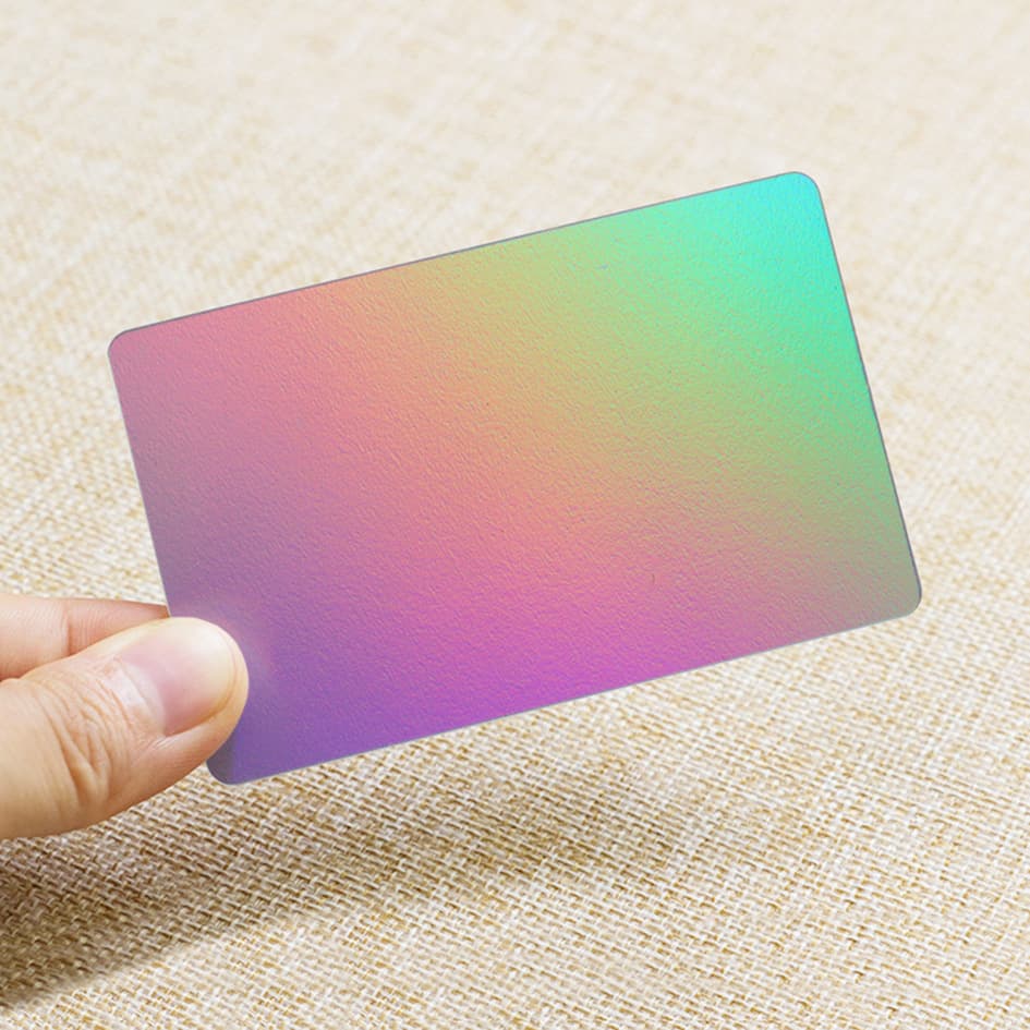 RFID Anti-counterfeiting Card with UV Light Watermark, customizable with client's logo watermark printing.