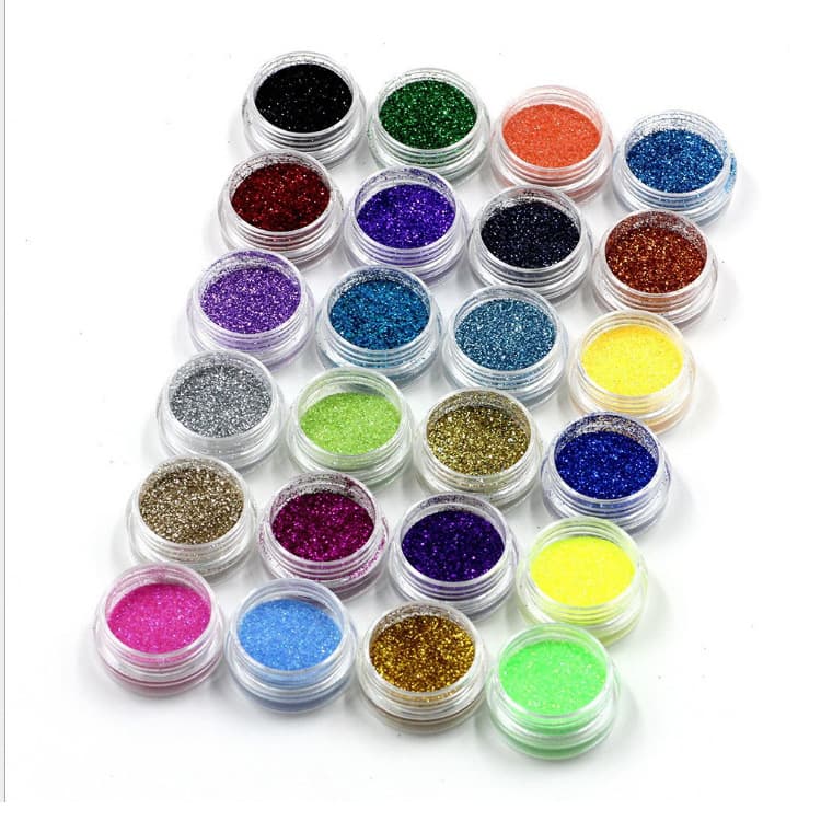 Nail Art Glitter Powder 12 Colors 18 Colors 24 Colors 45 Colors 48 Colors Holographic Glitter French Nail Crystal Nail Gold Glitter Fine Powder