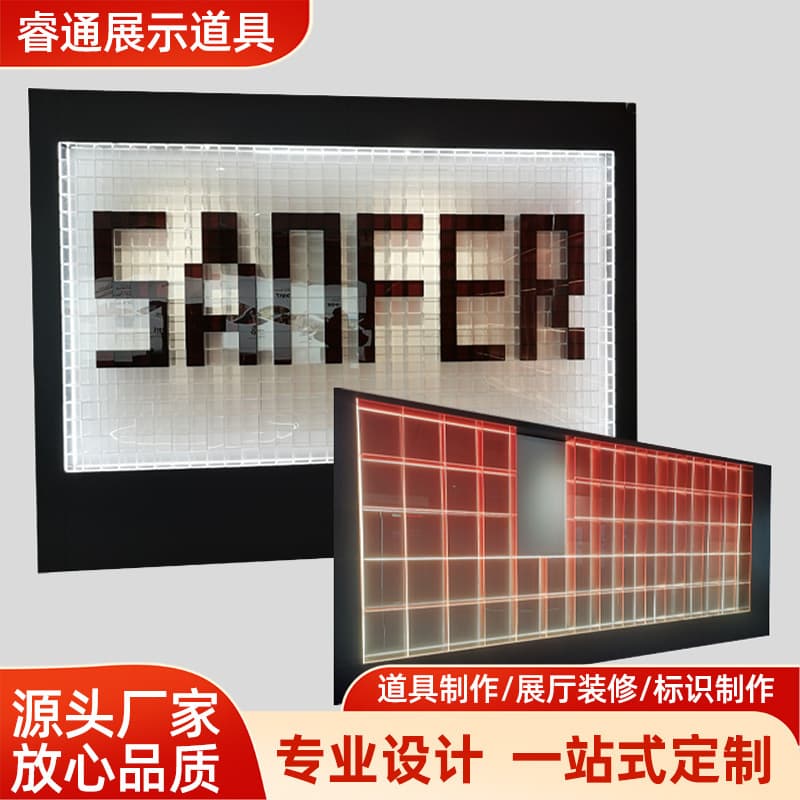 Custom high-end mall island counter illuminated display stand commercial cosmetic showcase cabinet