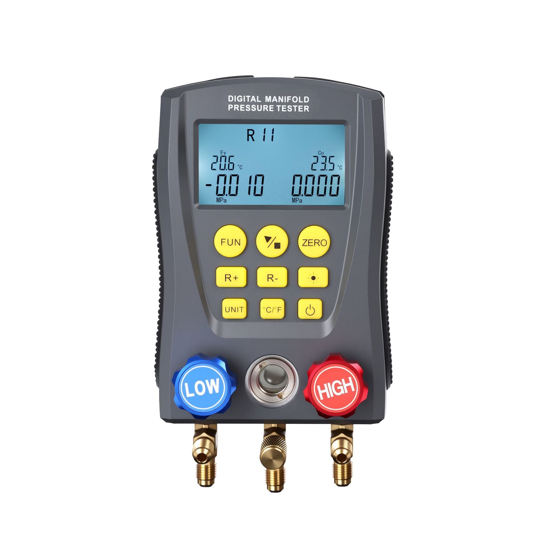Car AC Repair Electronic Refrigerant Manifold Gauge, Air Conditioning Charging Gauge, Home AC Refrigerant Digital Charging Meter