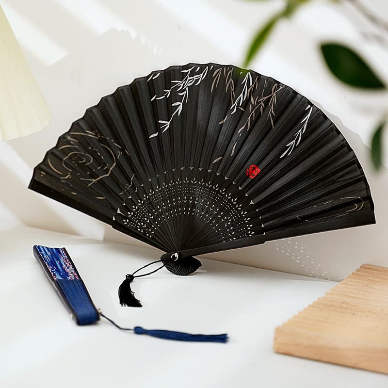 Folding Fan, Ancient Chinese Style, Hanfu, Women's, Dance, Children's, Student, Summer, Portable