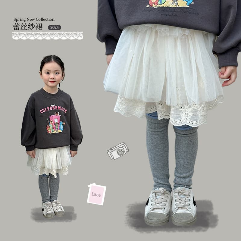 Weimu Children's Clothing Girls Skirt 2025 Spring New Children's Korean Style Casual Princess Skirt Baby Girl Short Skirt