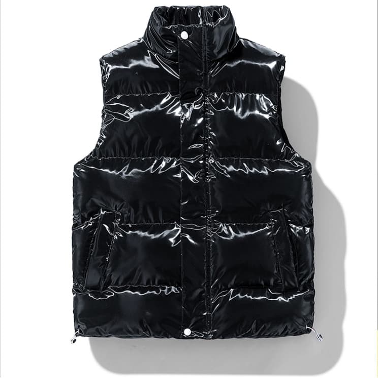 Down cotton vests for men and women, casual loose stand-up collar workwear vests and waistcoats, trendy tops for couples and students