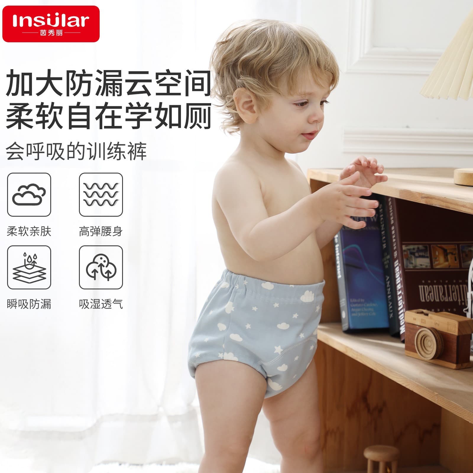 Potty Training Pants for Boys and Girls, Diaper-Free Tool, Reusable Washable Underwear, Baby Diaper Pants, Leak-Proof Diaper Cover