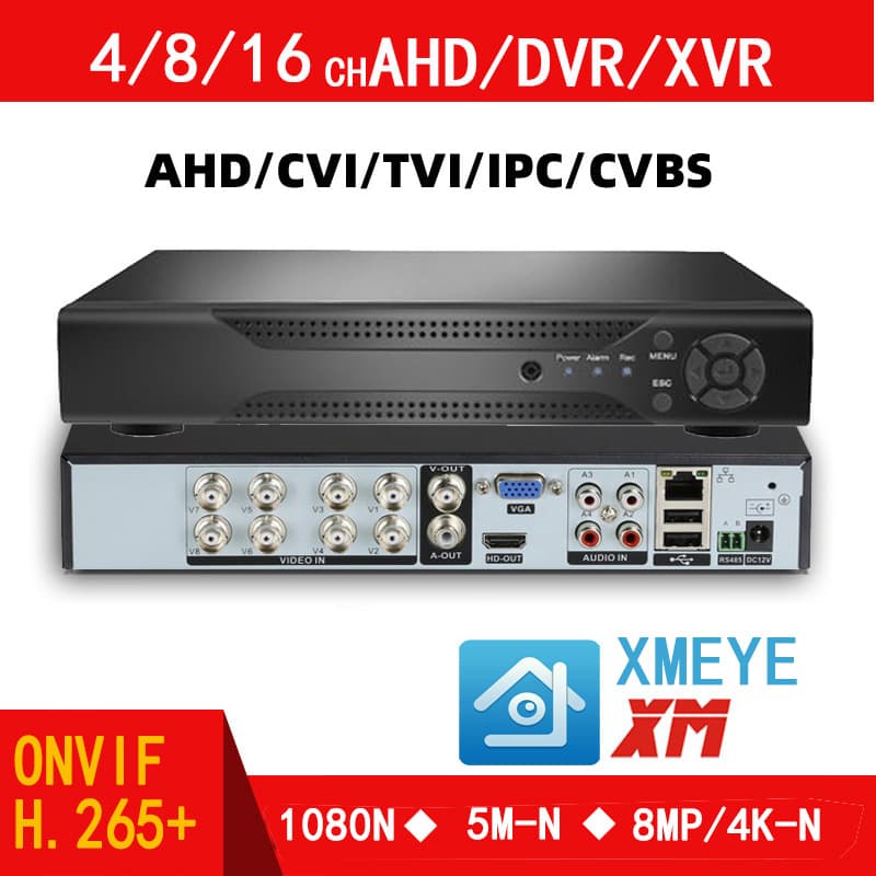Xionmei Ahd Coaxial Xm Surveillance Host Foreign Trade Five-in-One DVR Hard Drive Simulation BNC Head 8-Channel Hard Disk Recorder