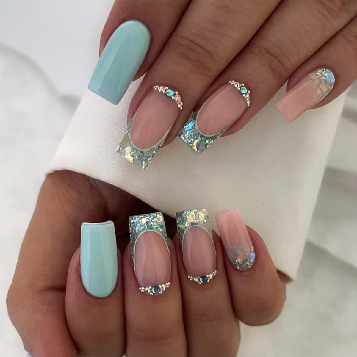 French Style Press On Nails Medium Long Wearable Nail Tips Cross-border Foreign Trade Fake Nails Wholesale