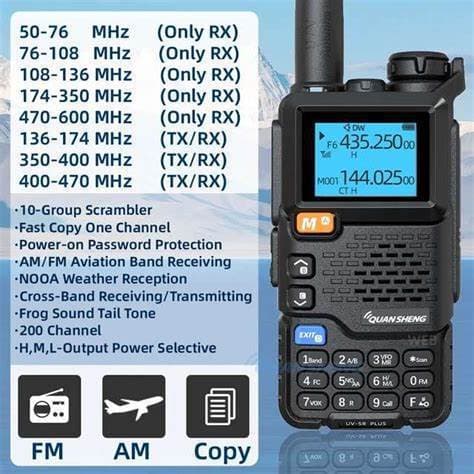Hot-selling Quansheng K5 Two-Way Radio Dual Band Dual Display One-Key Frequency Match Outdoor Convoy Travel Walkie Talkie Wholesale