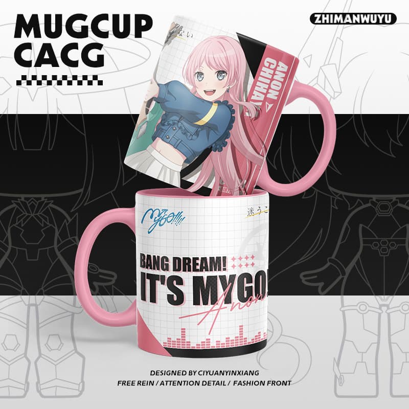 BanGDream! MyGO!!!! Anime Fan Merch Takamatsu Tomori Chihaya Anon Kaname Raana Ceramic Mug