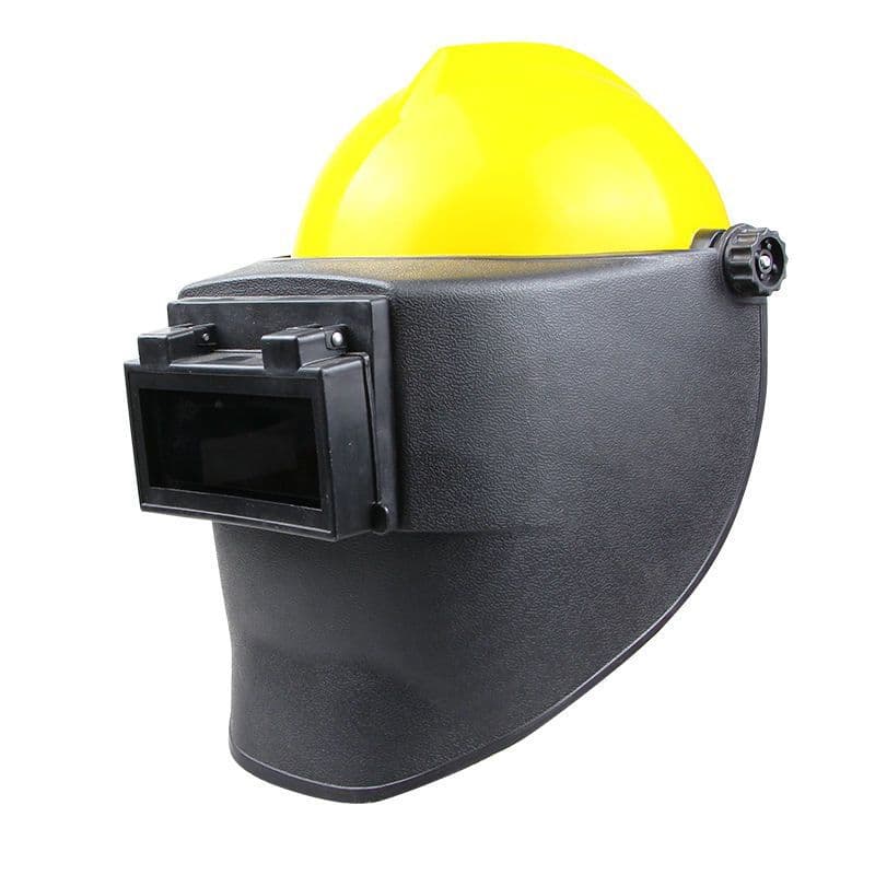 Welding Mask for High-Altitude Work with Hard Hat Style Mask Welder Cap Anti-Heat Face Lightweight Head-Mounted Mask