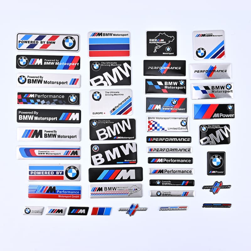 Custom Decorative Sticker for BMW Car Modification, Fender Side Emblem, Interior and Exterior Body Sticker, Window Sticker