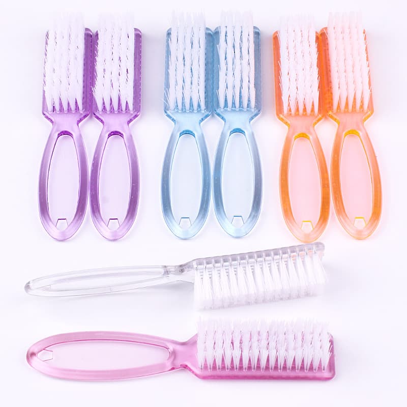 Long-handled Nail Art Tools Square Head Nail Brush Dust Brush Transparent Plastic Dust Cleaning Shoe