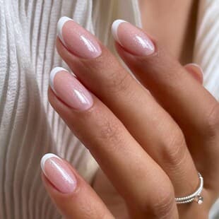 Classic French Wearable Nails Short Round Nude Pink Press-On False Nails Detachable Nail Tips Wholesale