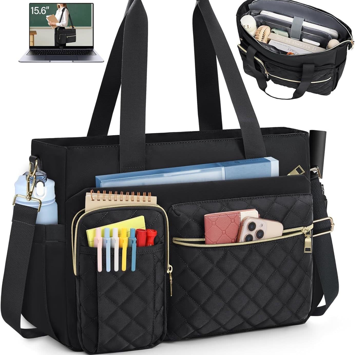 Cross-border Hot-selling Multifunctional Teacher Tote Bag, Shoulder Bag, Large Capacity Portable Handbag Shoulder Bag, Commuter Bag