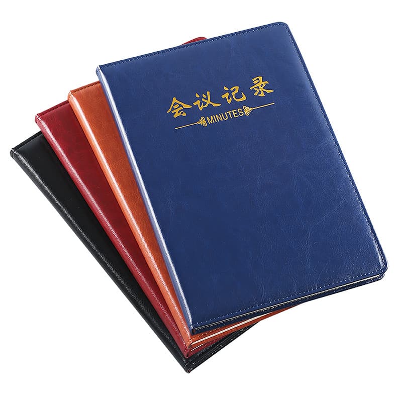 Business Office Supplies Meeting Notebook Faux Leather Journal Work Log Book Bulk