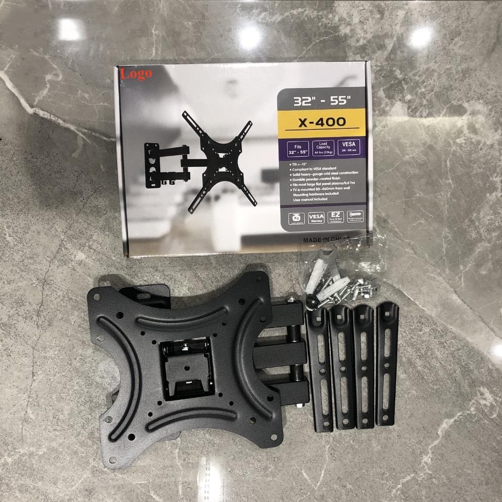 Factory wholesale X-400 TV wall mount 32-55 inch LCD monitor bracket wall extendable extension mount