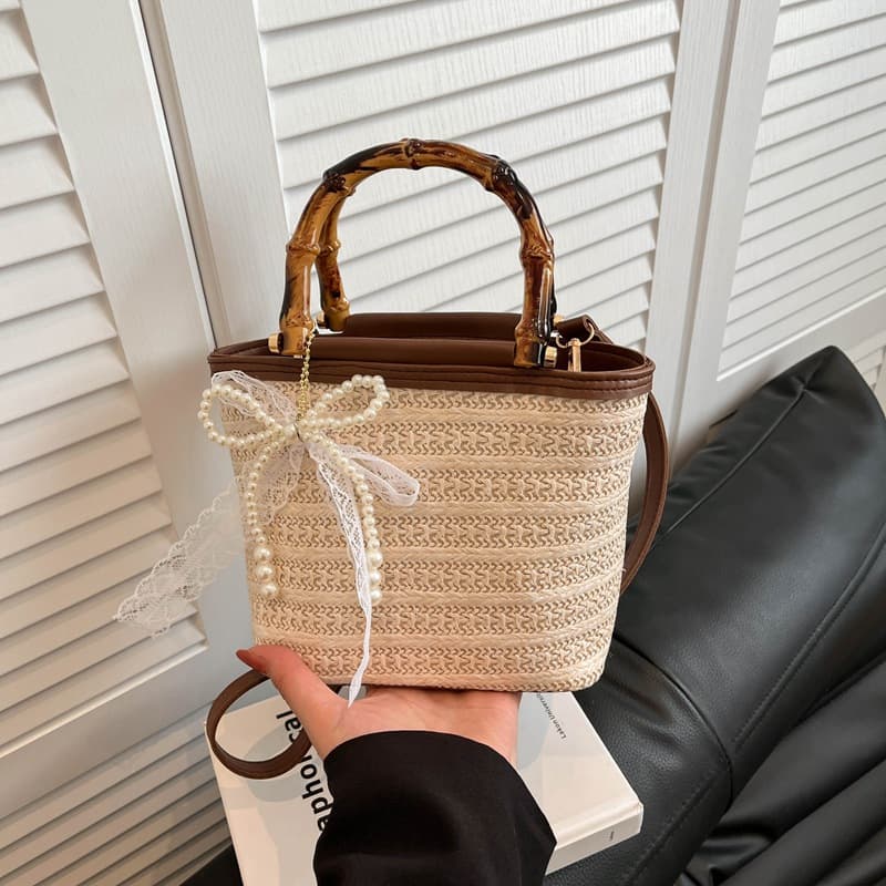 Premium Textured Niche Design Women's Handbag Summer 2026 New Crossbody Bag Woven Women's Straw Bag