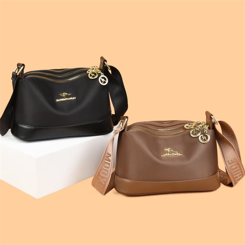 New Cross-Border Soft Leather Women's Bag Premium Single Shoulder Bag Large Capacity Middle-Aged Mother's Bag Simple Versatile Crossbody Bag