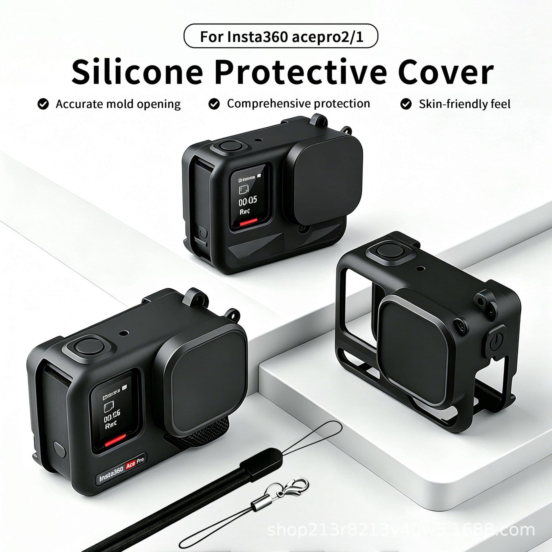 Suitable for shadow stone Acepro2 silicone case protective case sports camera accessories protective protective case cross-border Amazon