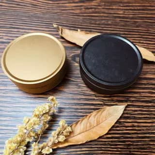 Small round iron box with lid, portable tea packaging iron box, scented candle round can, empty box, small storage box
