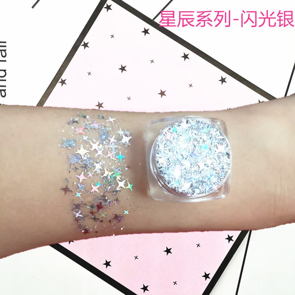 Cross-border star nail art sequins four-pointed star sequins stickers five-pointed star stage DIY nail art elf mermaid sequins