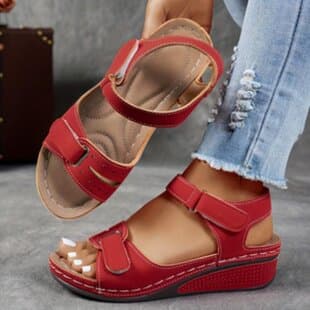 European and American Retro Plus Size Platform Sandals Women's New Summer Style Thick Sole Hollow Open Toe Roman Sandals