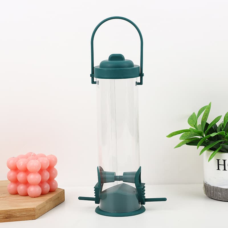 Outdoor Automatic Hanging Bird Feeder PVC Metal Plastic Material Durable Waterproof Pet Garden Bird Feeding Tool