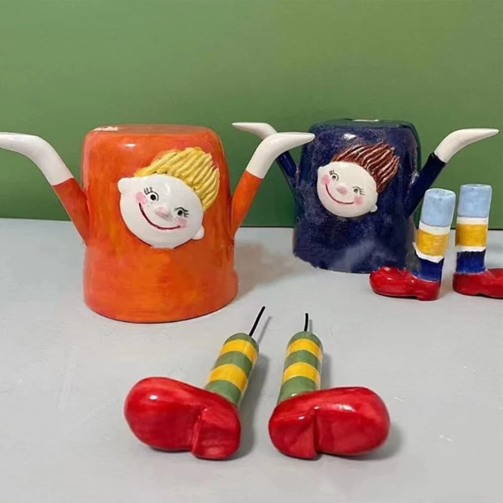 Cross-border creative inverted vase ornaments, interesting girl inverted potted ornaments, resin crafts