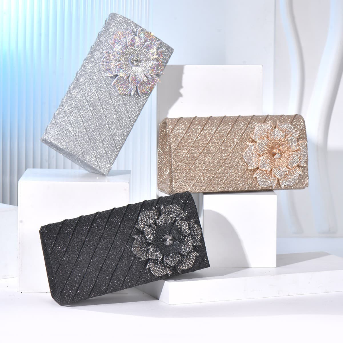 New Handmade Fairy Vintage Silver Clutch Chinese Style New Chinese Style Matching Dress Elegant Cheongsam Handbag