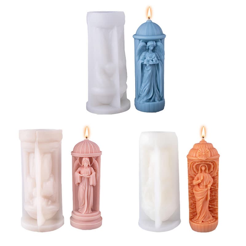 Wenxin Virgin Mary Scented Candle Silicone Mold DIY French Aromatherapy Diffuser Stone Decorative Ornament Mould Direct from Source