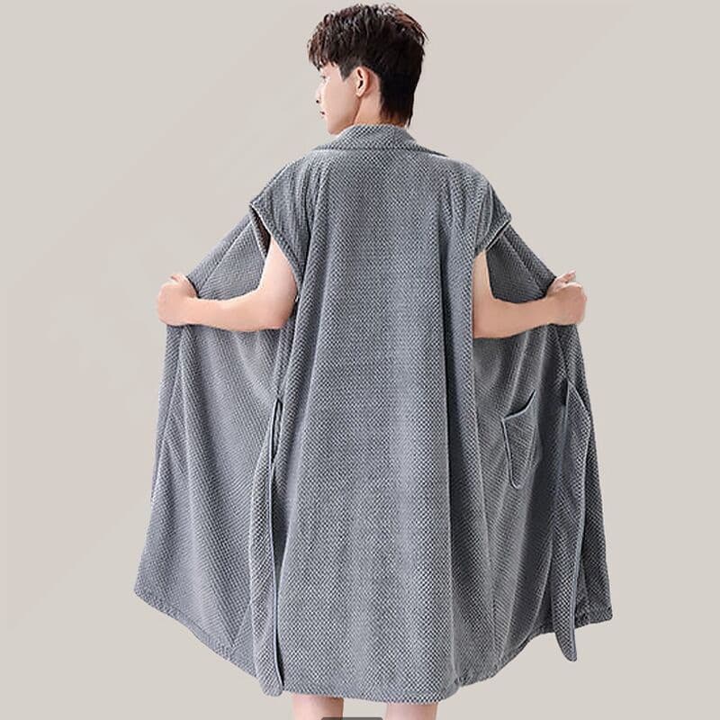 Bathrobe for Men and Women, Wearable Bathrobe, Student Dormitory Home Cape, Couple's Quick-Drying Absorbent Bath Towel