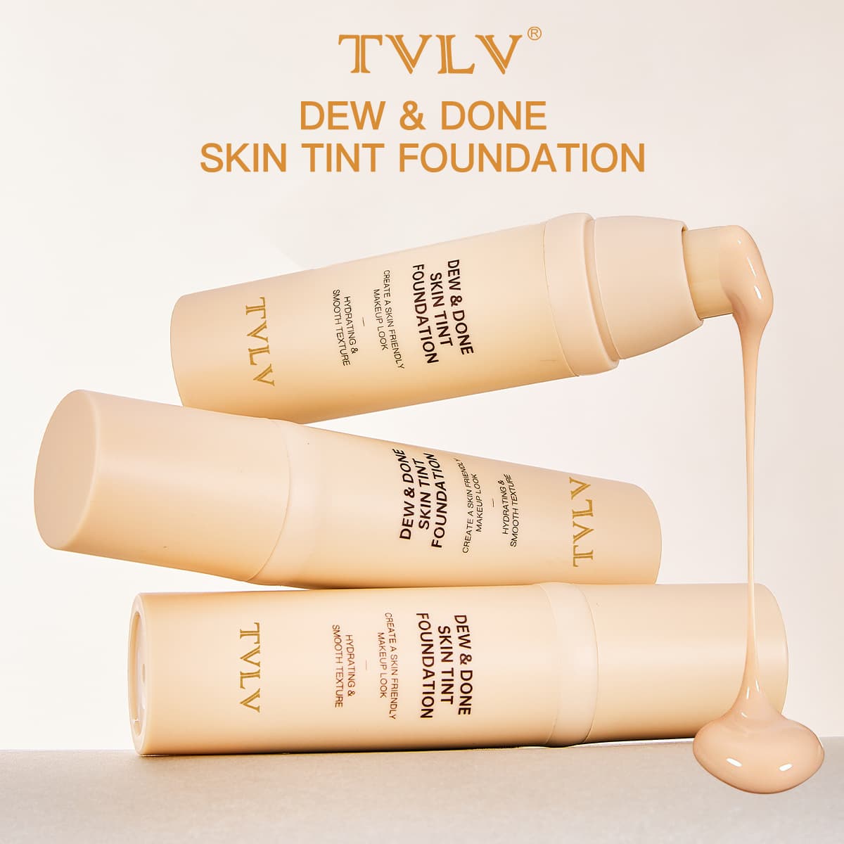 TVLV Tinted Moisturizing Foundation for Cross-Border Supply, Water-Rich Skin Texture, Natural Fit, Long-Lasting, Not Easy to Cake