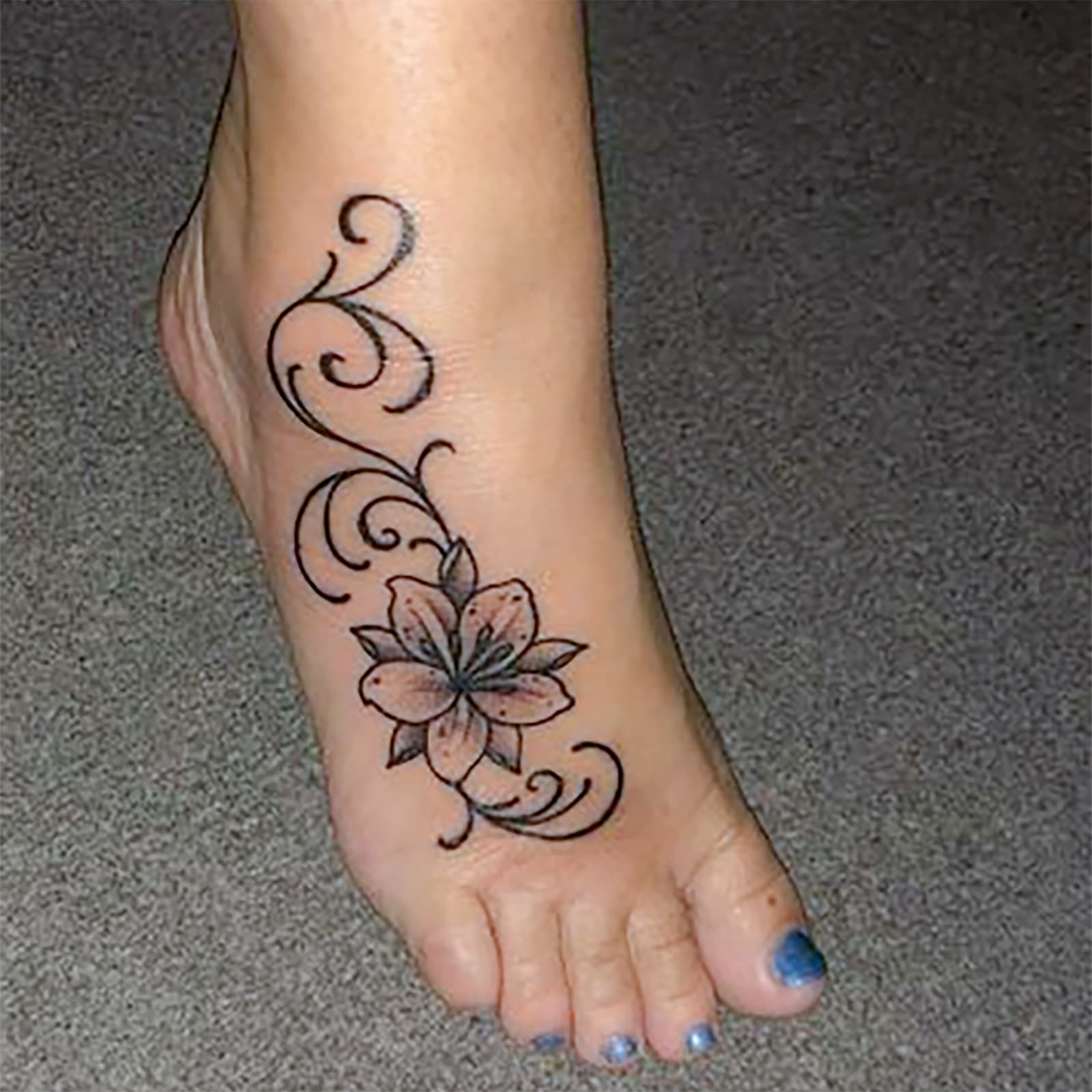 Cross-Border New Dark Floral Tattoo Sticker High-End European and American Hot Girl Arm Leg Tattoo Sticker